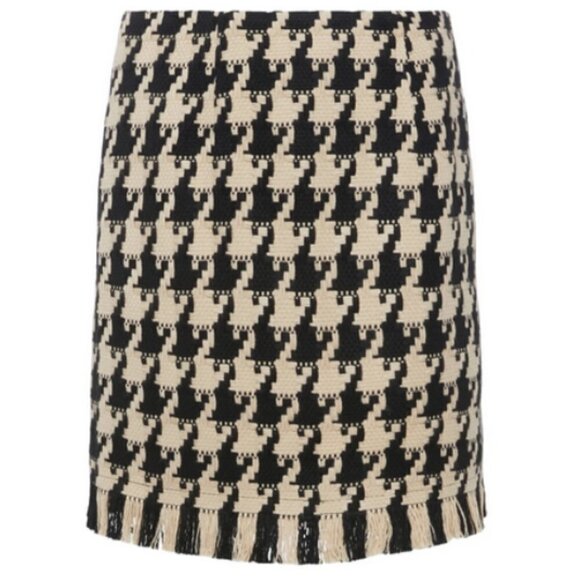 💕L'AGENCE Inez Tweed Blazer + Livia Tweed Skirt Light Camel Black Houndstooth 6 - Picture 10 of 16